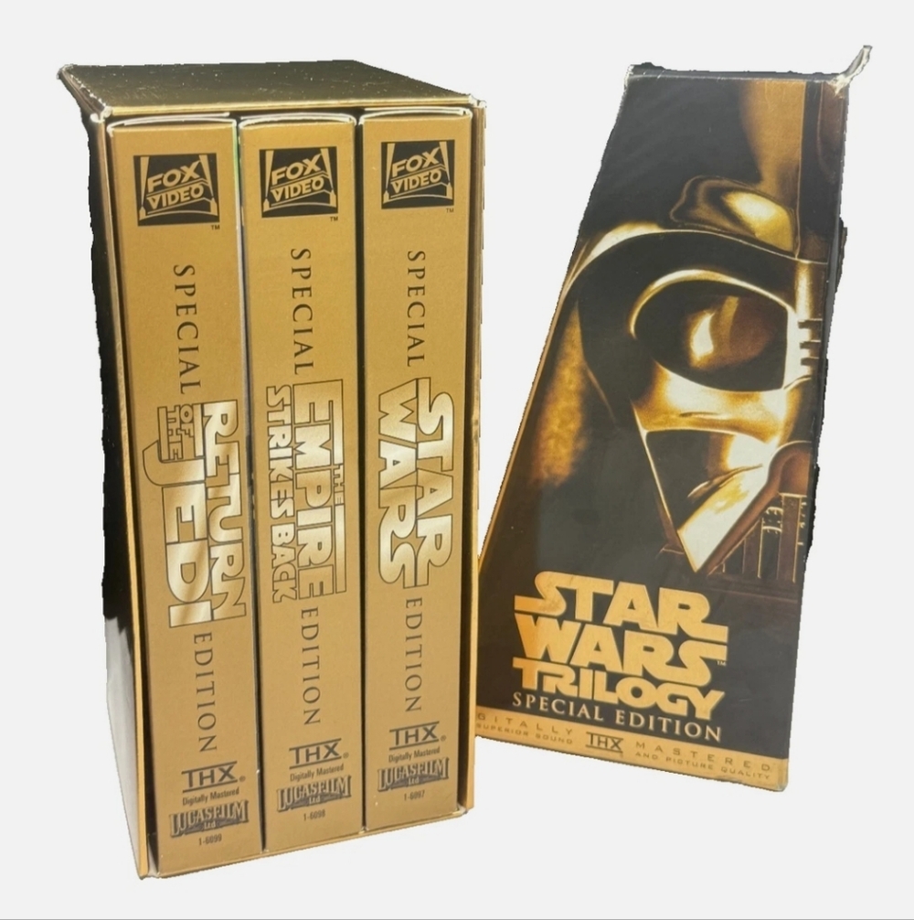 The VHS Star Wars Trilogy 1997 Special Edition box set, released by 20th Century